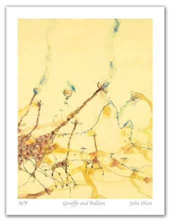 John Olsen - Giraffes and Balloon
