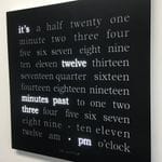 Word Clock with Powder Coated Stainless Steel Face