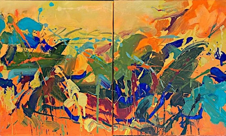 Dynamic Duo Diptych by Jan Neil