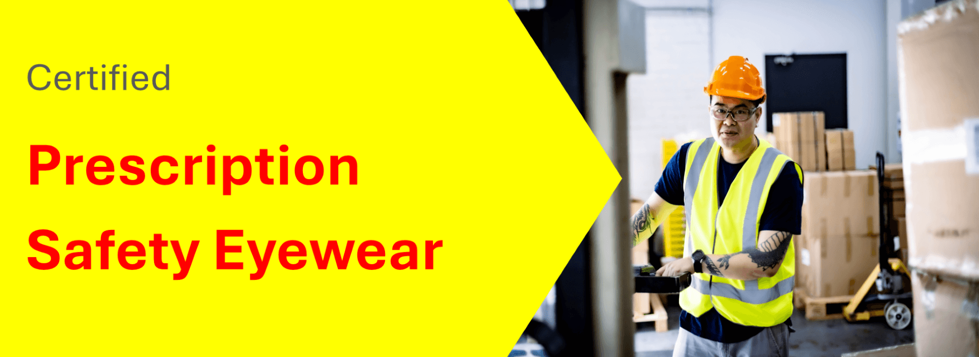 Wearing Quantum Smoke safety frame