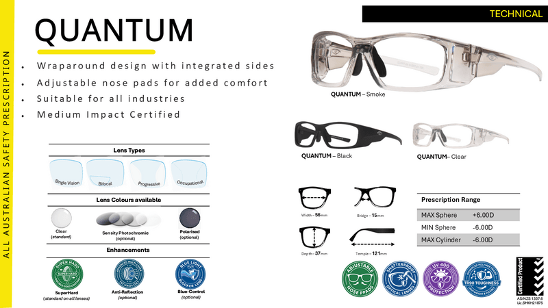 SafeVision QUANTUM Prescription Safety Glasses