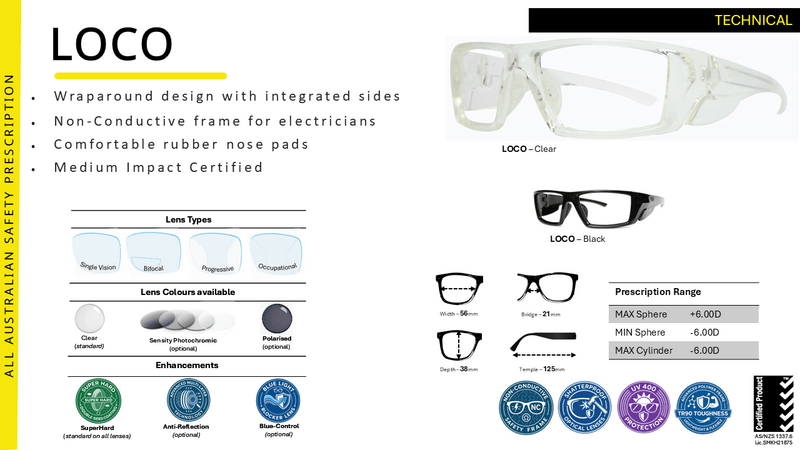 MATADOR LOCO Prescription Safety Glasses