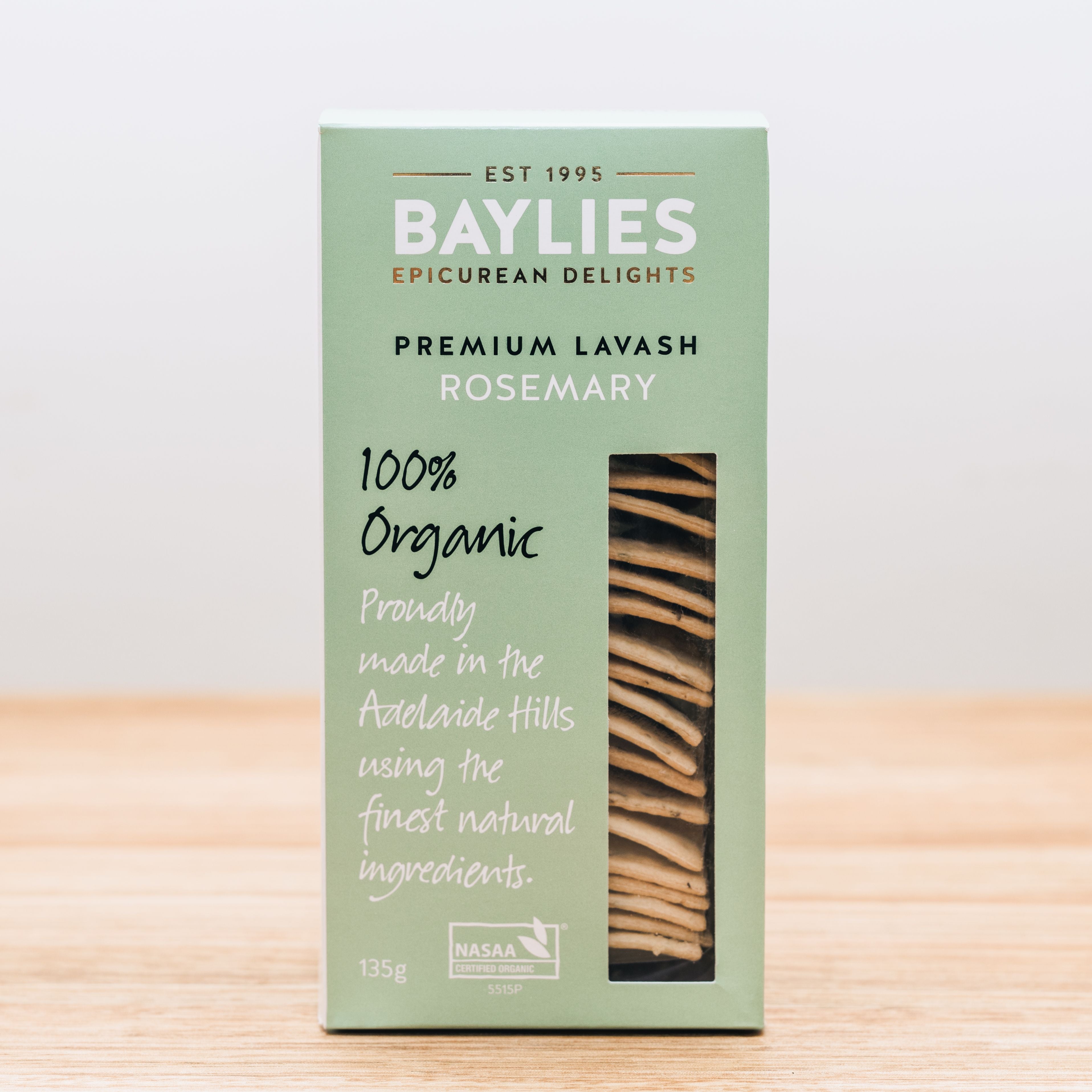 Baylies Organic Lavash Rosemary 135g