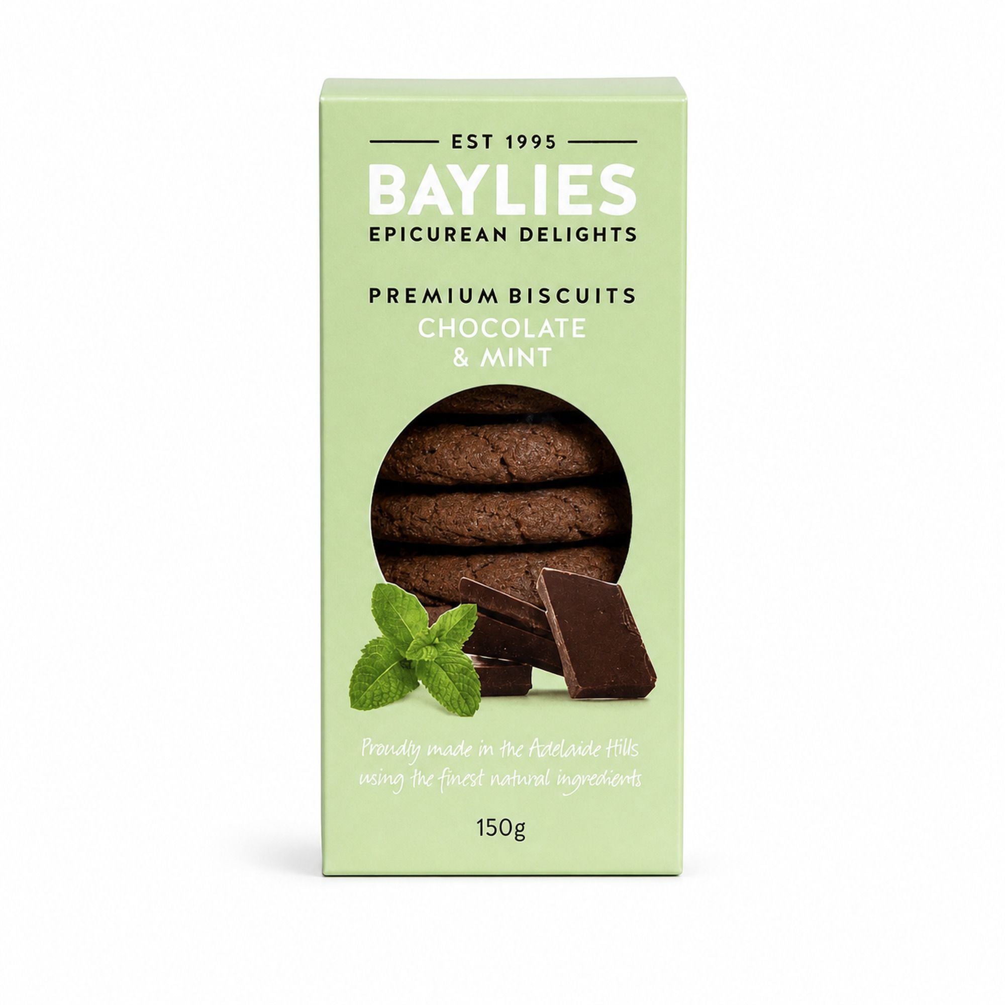 Baylies Premium Chocolate & Mint Biscuits 150g