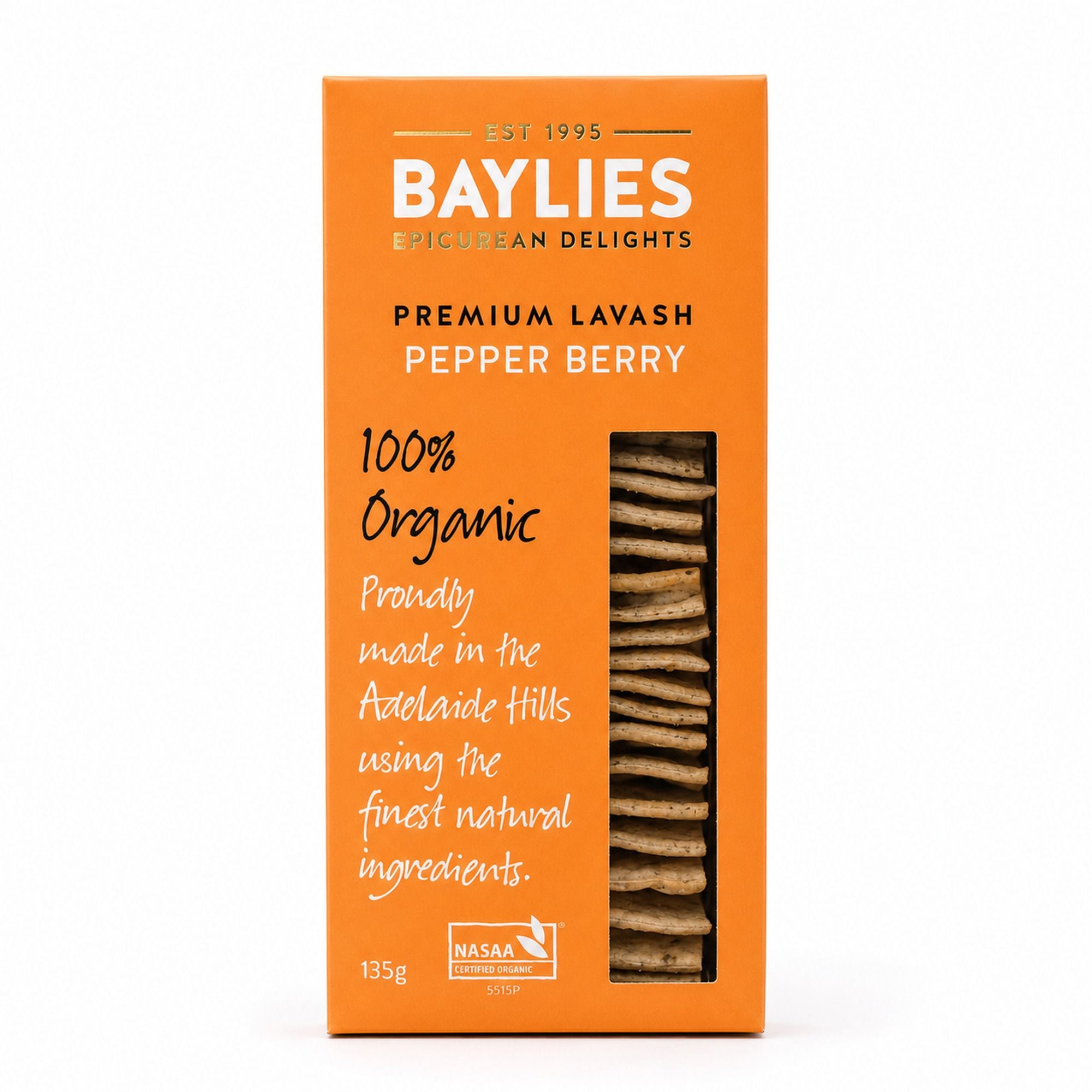 Baylies Organic Lavash Pepper Berry 135g