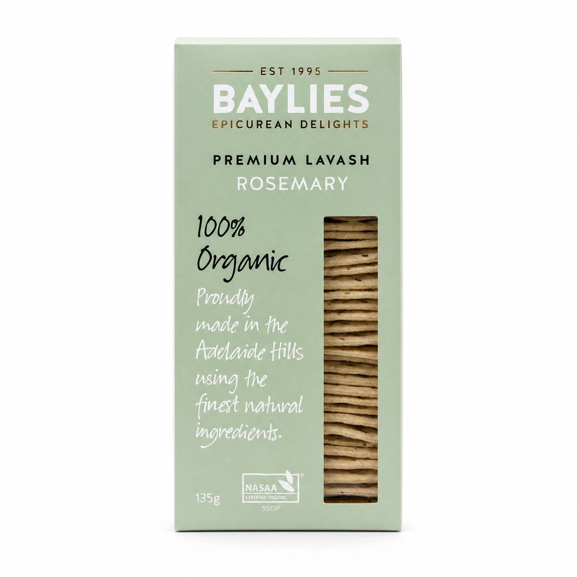 Baylies Organic Lavash Rosemary 135g