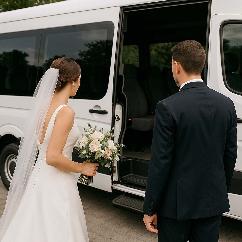 12 passenger bus rental for weddings