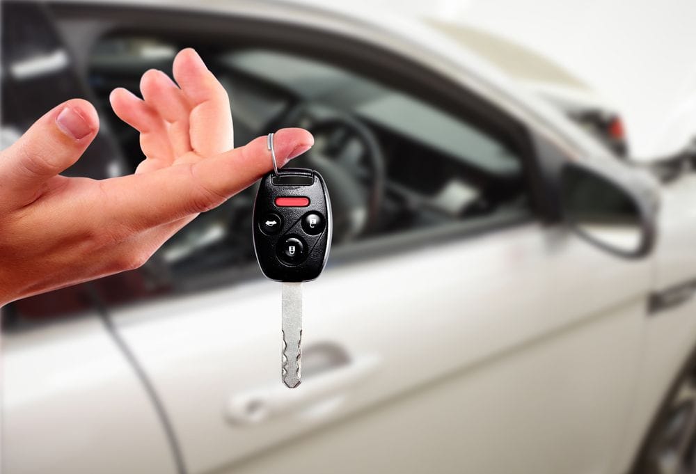 Hand With A Rental Car Key