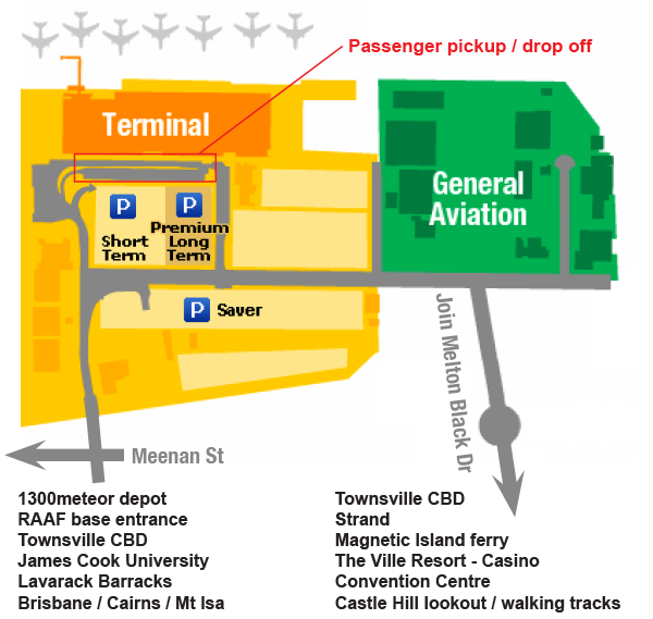 Townsville Airport Map