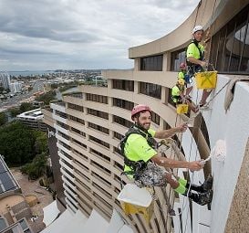 A ROPE, A BRUSH AND 100M OF AIR BENEATH