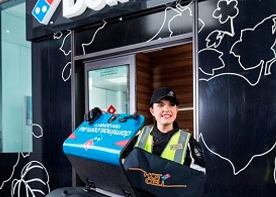DOMINO'S DEVELOPS NEW TRACKING TECHNOLOGY