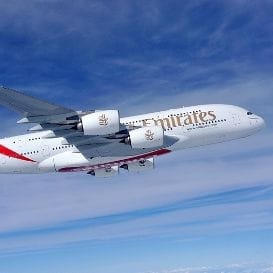 FIRST EMIRATES A380 LANDS IN BRISBANE