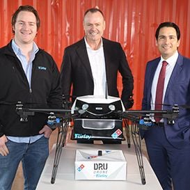 DOMINO'S DECLARES 'THIS IS THE FUTURE' AS PIZZAS TAKE FLIGHT