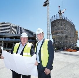 JUPITERS SIX-STAR TOWER TAKES SHAPE