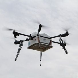 DOMINO'S MAKES FIRST DRONE PIZZA DELIVERY