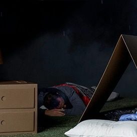 CEOS SWAP BOARD ROOM FOR CARDBOARD BOXES IN SUPPORT OF THE HOMELESS
