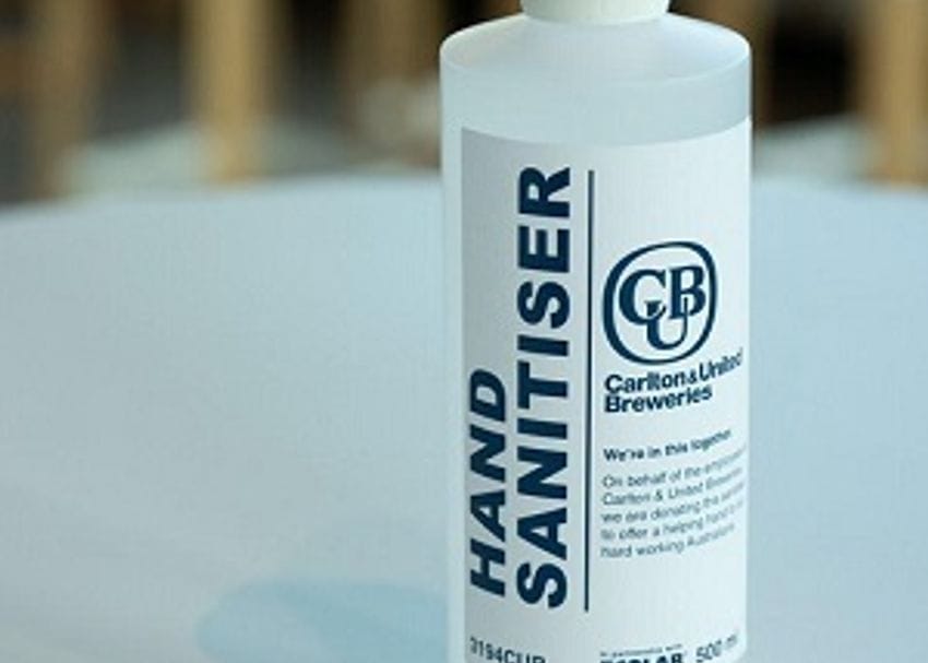 Carlton & United Breweries donates hand sanitiser to health workers