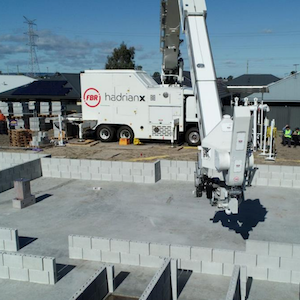 FBR completes walls of first display home using bricklaying robot