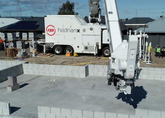 FBR completes walls of first display home using bricklaying robot