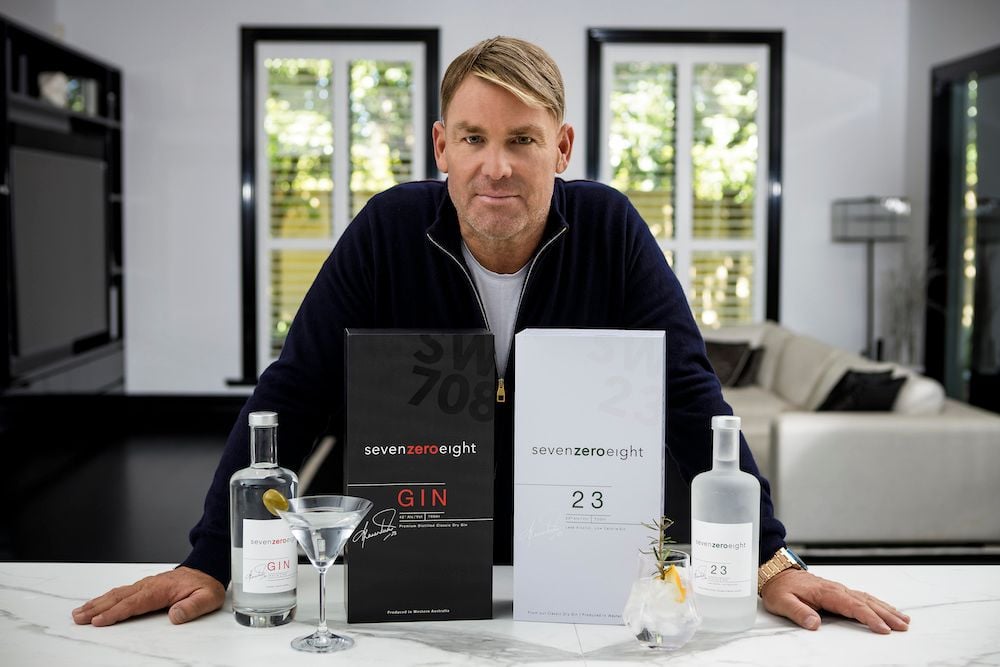 Howzat! Shane Warne takes out gold for gin brand SevenZeroEight