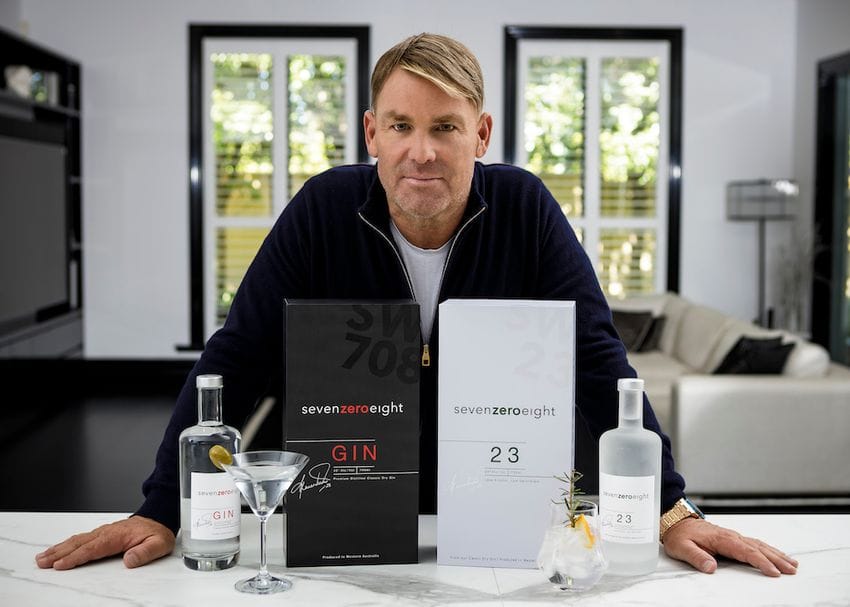 Howzat! Shane Warne takes out gold for gin brand SevenZeroEight