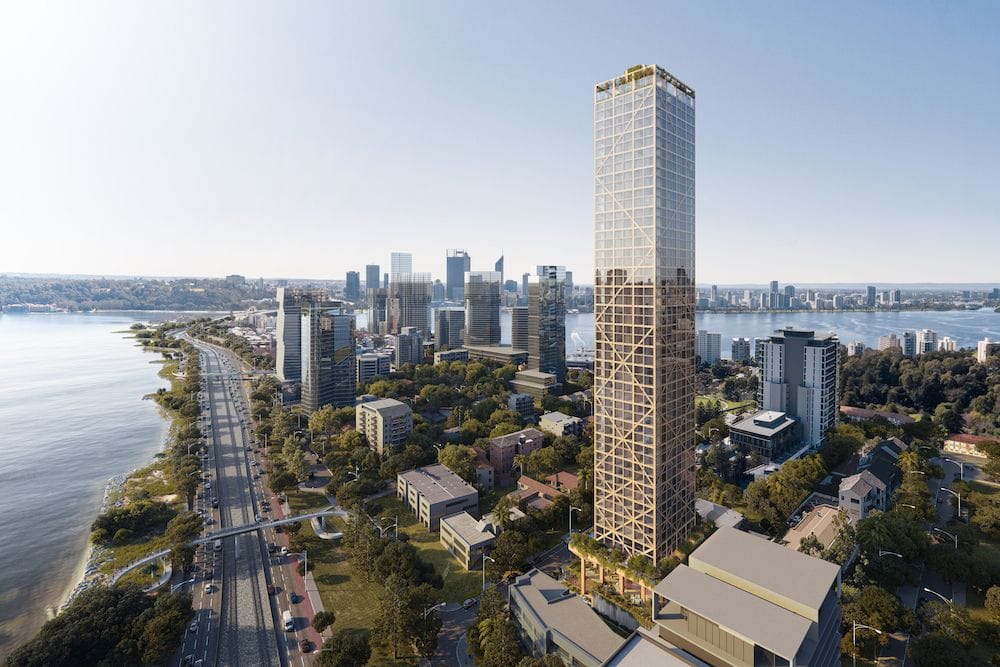 Grange Development plans world's tallest hybrid timber skyscraper for Perth
