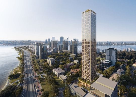 Grange Development plans world's tallest hybrid timber skyscraper for Perth