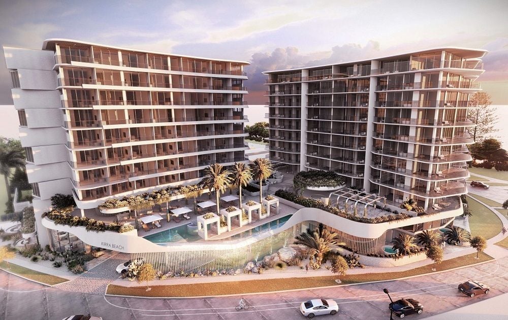 Mayd Group lays plans for flagship $350m residential hotel project for Kirra Beach