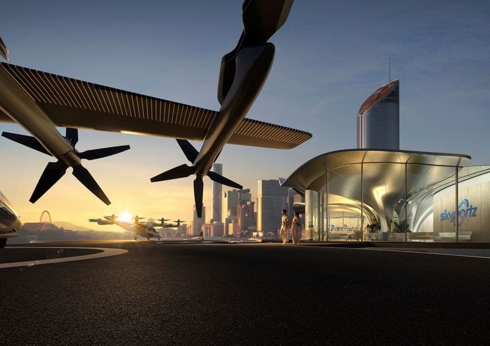 Skyportz unveils designs for Brisbane riverside vertiport as CASA backs the emerging sector