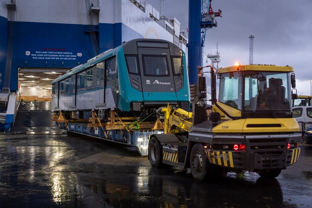 First driverless train arrives in Sydney for metro line to new Western Sydney Airport