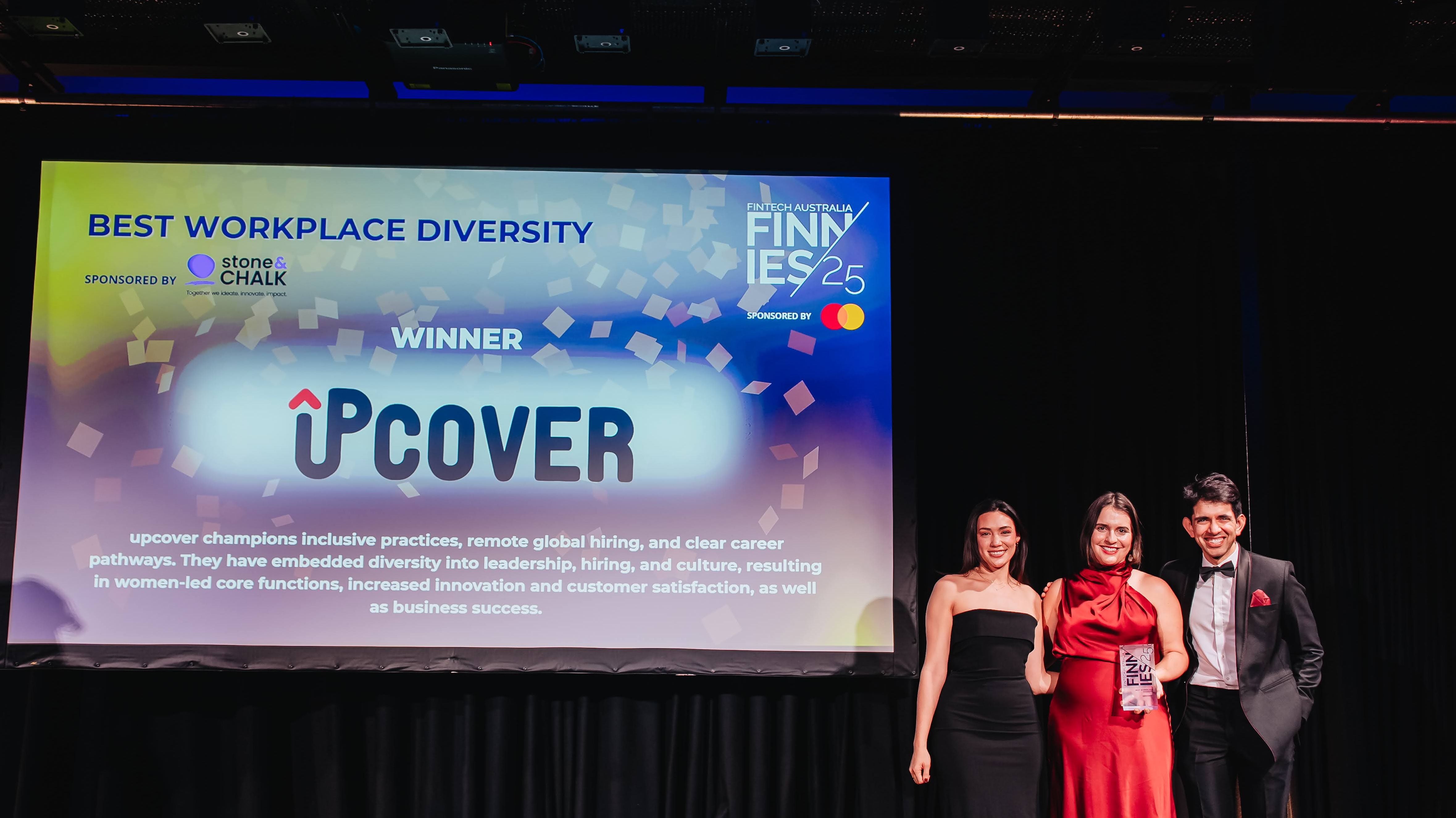 Upcover wins Best Workplace Diversity award at 2025 Finnies