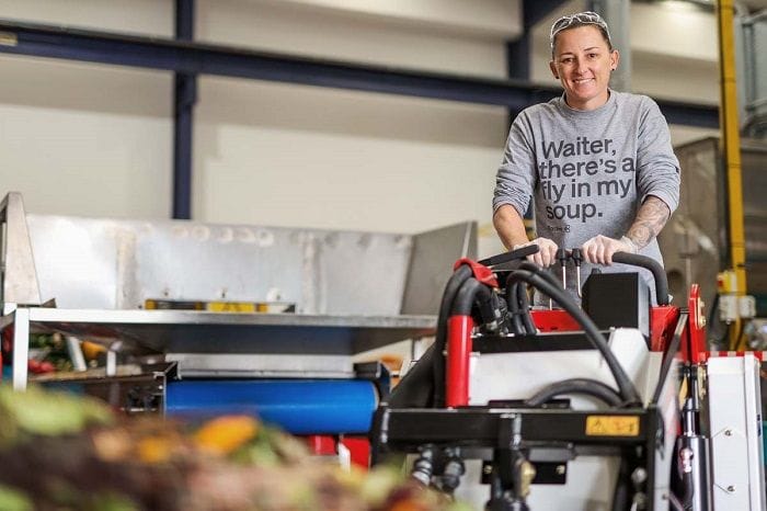 Agri-sustainability operator Ziggy Manty on Bardee’s electric utility loader