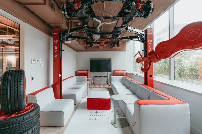 SafetyCulture has a series of themed-meeting rooms designed around its customers, such as Toyota.