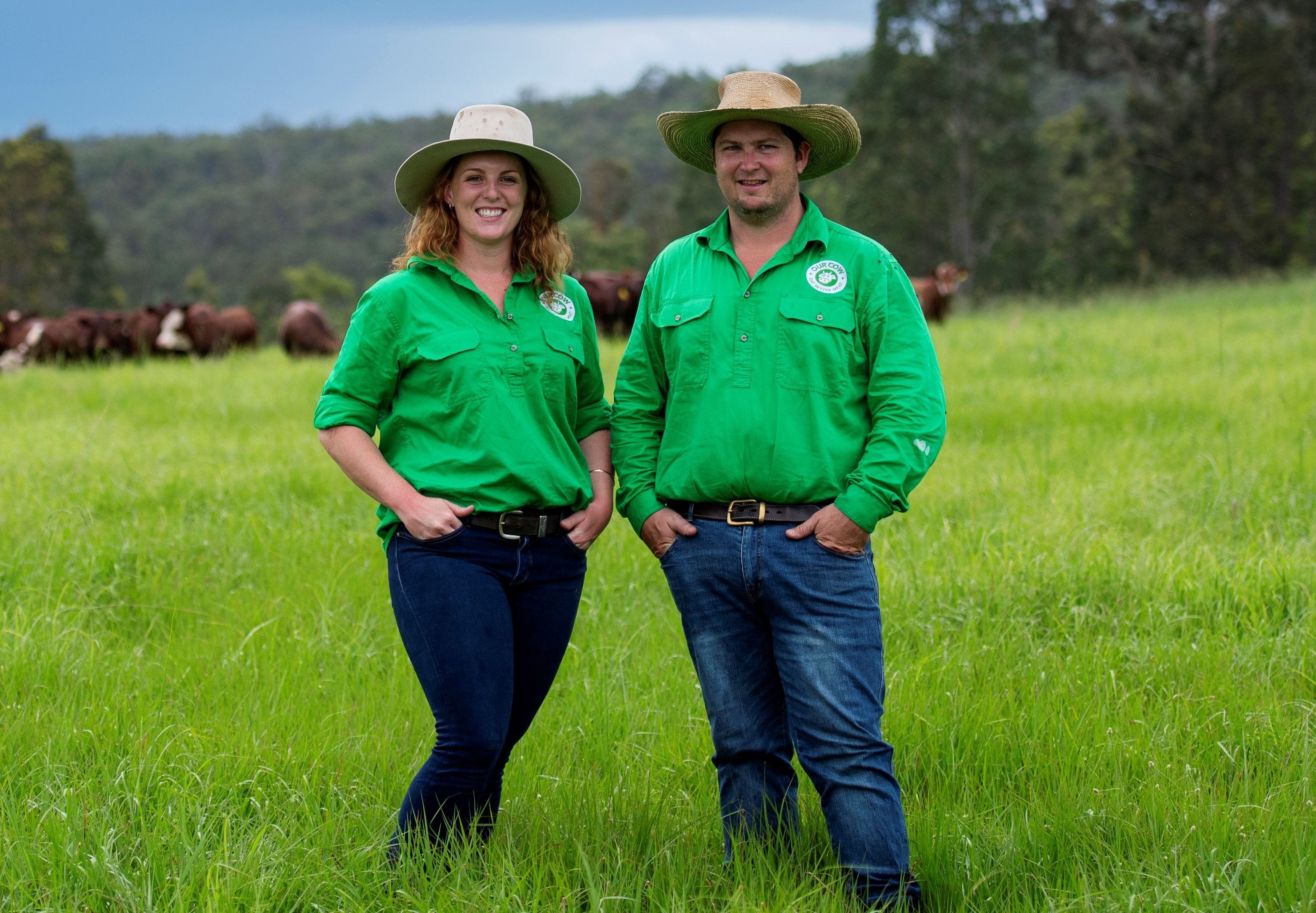 Our Cow founders Bianca Tarrant and David McGiveron 