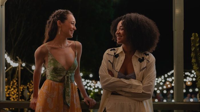 Alycia Debnam-Carey as Milla and Aisha Dee as Chanelle in Apple Cider Vinegar. Photo by Ben King