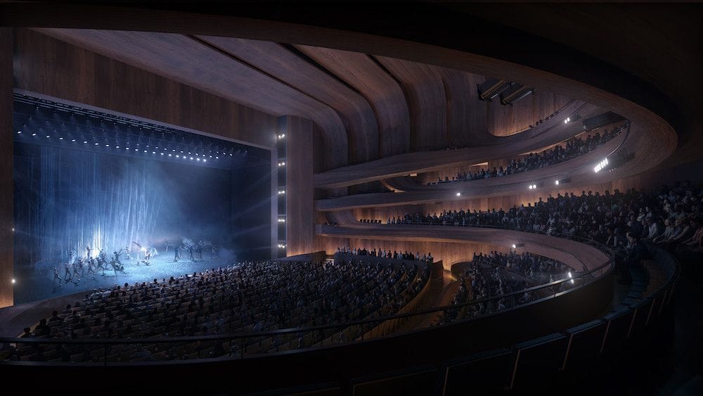 Render of the proposed new 2,000 seat-theatre 