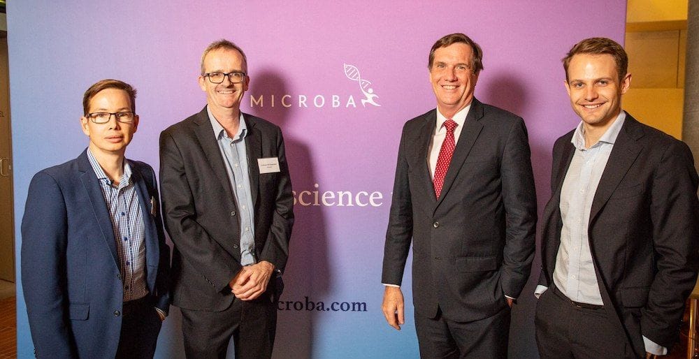 (L-R) Professor Gene Tyson, Professor Philip Hugenholtz, together with Luke Holtham Reid.