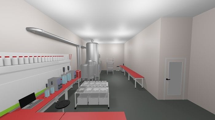 Internal render of the Magic Valley's facility at Co-Labs.