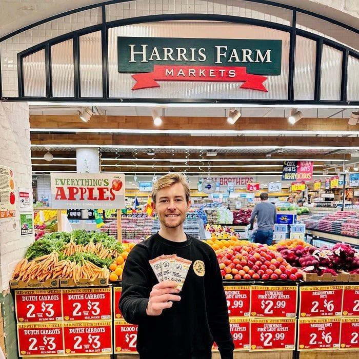 I Am Grounded co-founder Lachlan Powell outside Harris Market.