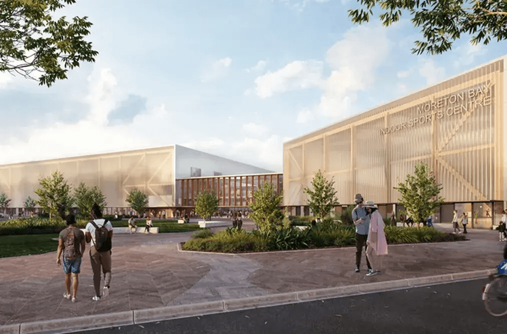 Render of Moreton Bay Indoor Sports Centre. Source: Delivering 2032 and Beyond.