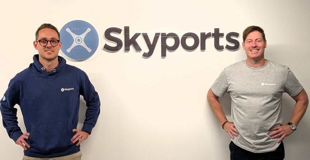 (L-R) Skyports Drone Services director Alex Brown and Redbird Aero co-founder Scott Wheeler.