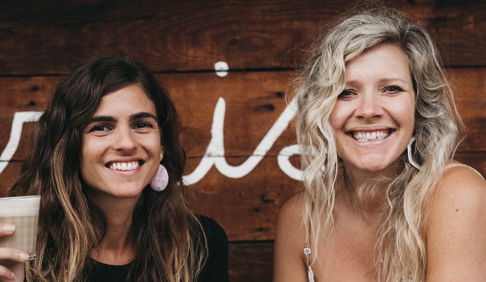 Northern Beaches best friends and Ulu Hye co-founders Vasia Vogias and Heidi Peuten.