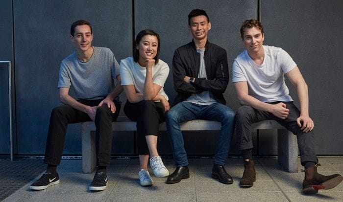 Yellowbox co-founders (L-R) Ben Delaney, Vanessa Zhao, Ho Jun Tang and Adrian Brossard.
