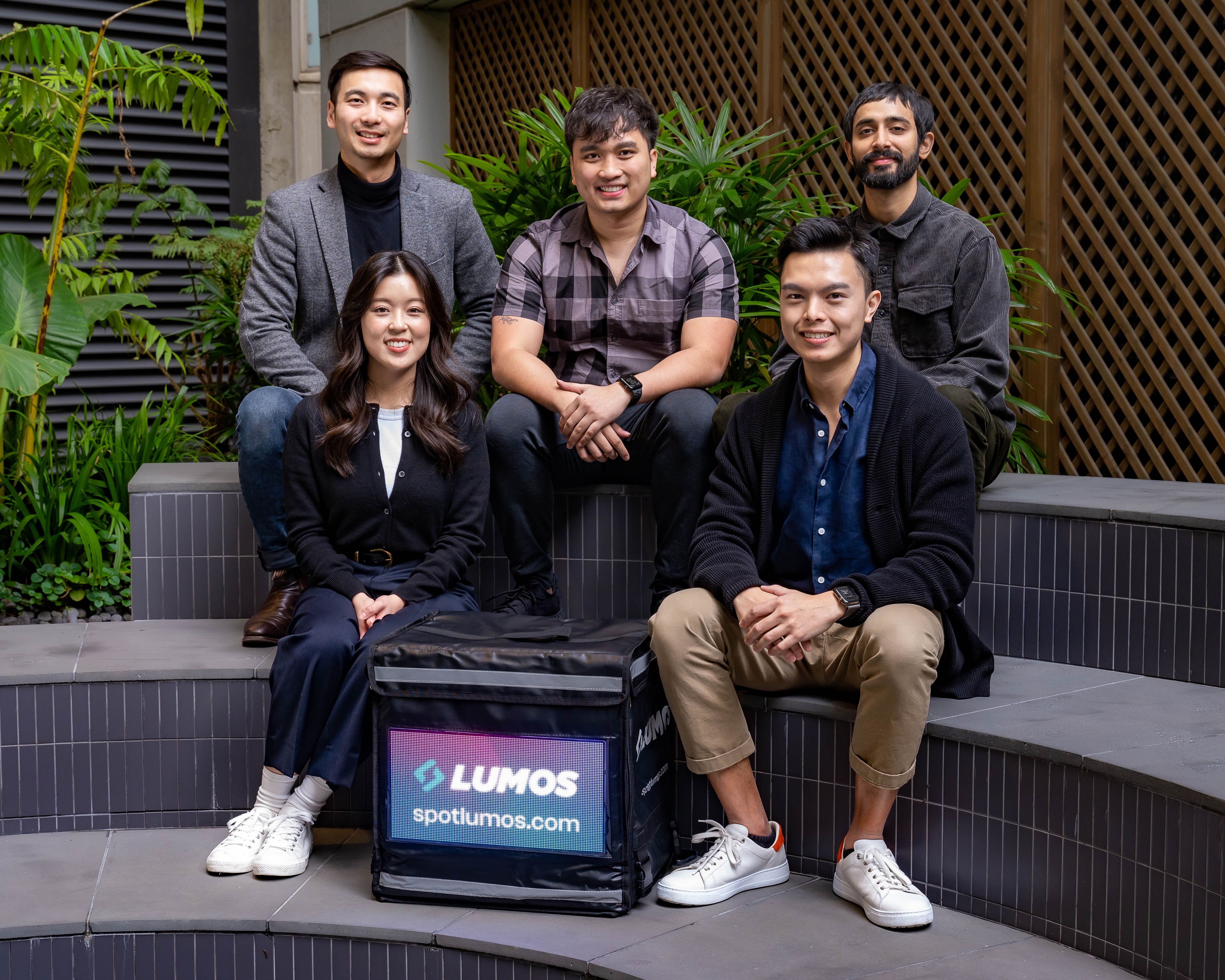 LUMOS co-founders Eric Fan, Cynthia Rahardja, Sidney Ramos, Jerry Yip and Anmol Nayak.