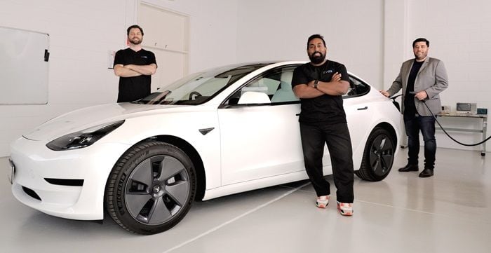 EVOS founders (L-R) Chris Crossman, Seshan Weeratunga and Marcelo Salgado.