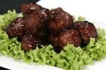 Beef Polpettini with a plum dipping sauce