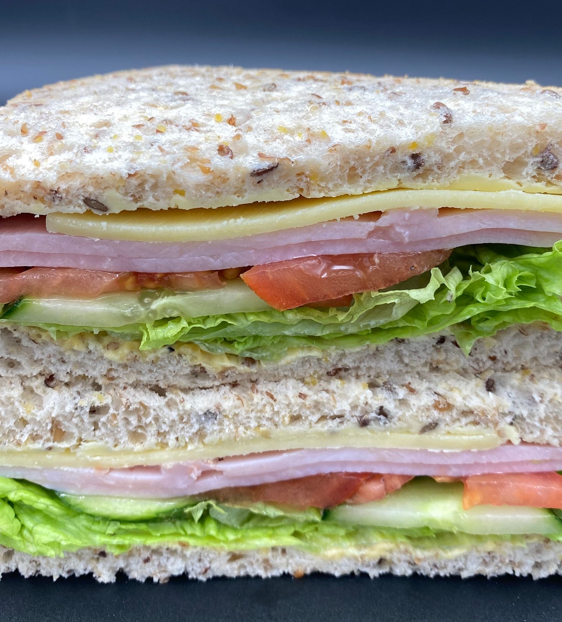 Double Smoked Ham Sandwich - Half (made with Ham ,salad , in-house mayo and mature cheese)