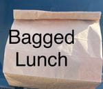 Bagged Lunch (2 x Half Sandwich, Muffin, Slice, Piece of Fruit,water )
