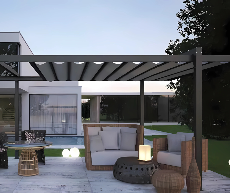 Retractable Roofing Awning | Sintesi | Free Standing | Italian Design | Ausstralian Made Sintesi Retractable Roofing Awning is elegant, can be freestanding or wall mounted, italian designed and made in australia