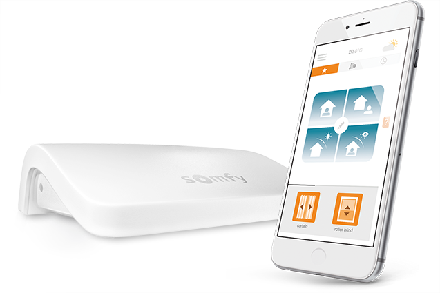 Somfy Connexoon provides energy savings, privacy, comfort, convenience, operate multiple window finishings remotely